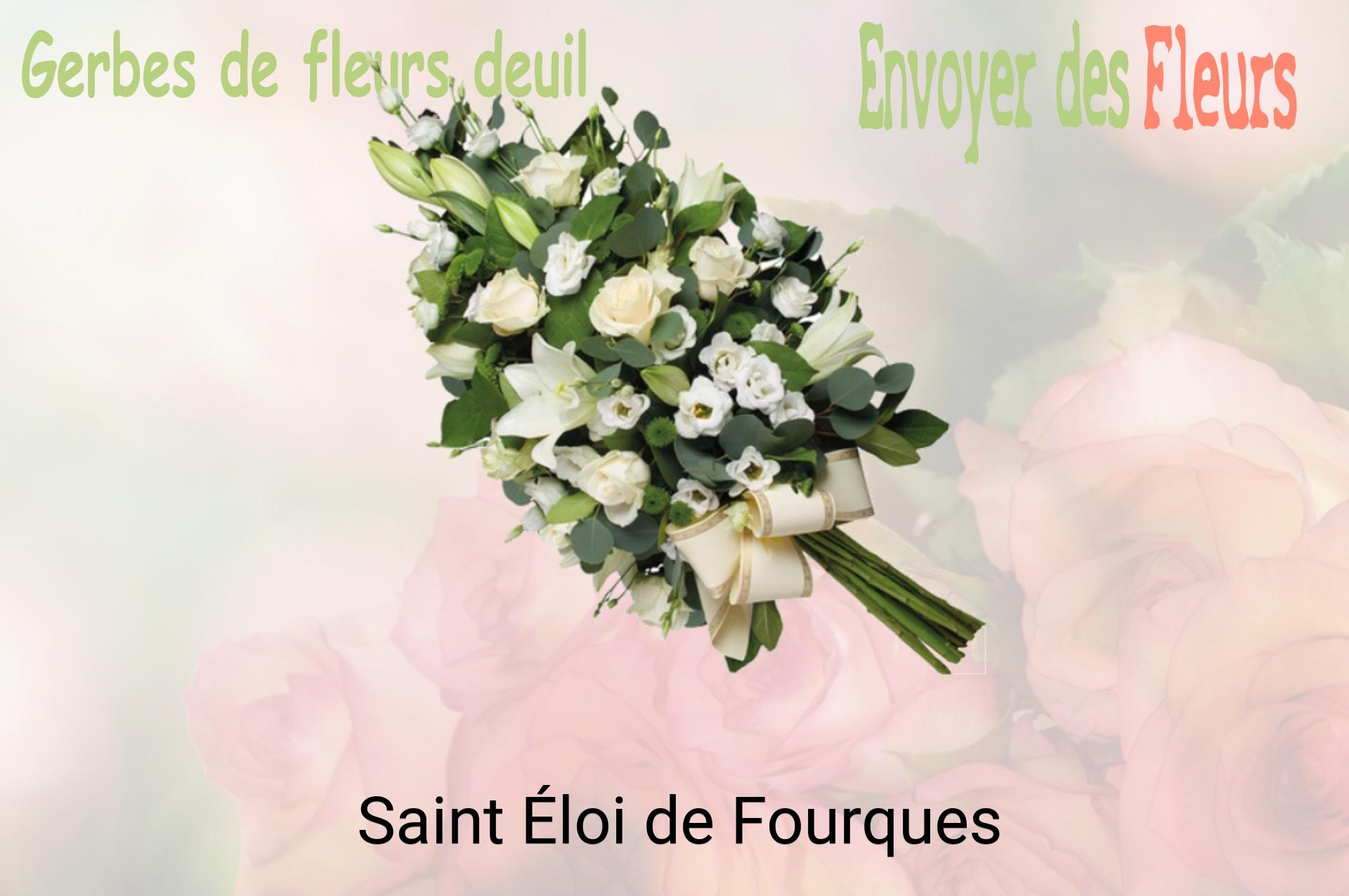Gerbe de fleurs de deuil livrée à Saint-Éloi-de-Fourques